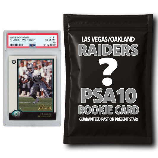 Las Vegas Raiders PSA 10 Graded Rookie Card Mystery Pack