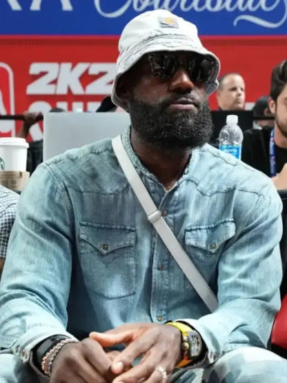 LeBron James 2025 NBA Summer League Denim Shirt