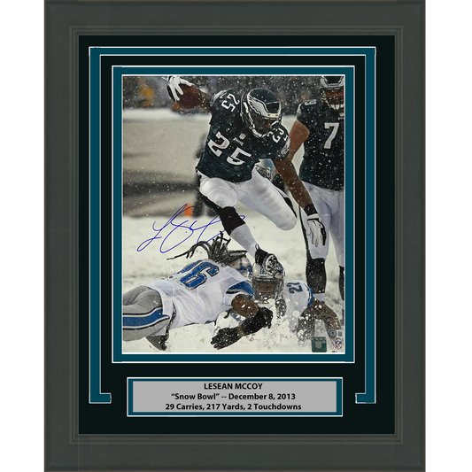 Framed Autographed/Signed LeSean McCoy Philadelphia Eagles 16x20 Football Photo Beckett BAS COA