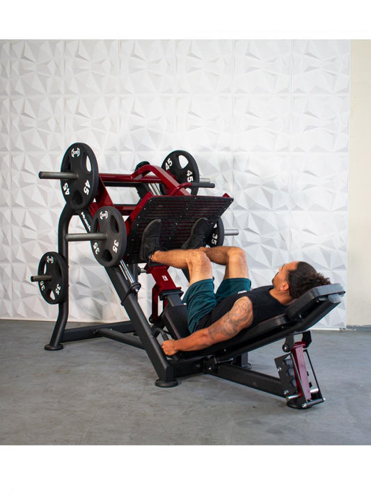 Pro Strength Linear Bearing Leg Press - Muscle D Fitness - Adjustable Back Pad - Plate Loaded