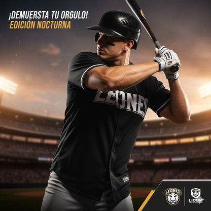 Leones del Escogido Jersey | Wilson Black Button-Up | LIDOM Baseball