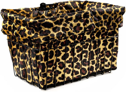 Cruiser Candy Bicycle Basket Liner 15 "x 12" x 10" (Leopard)