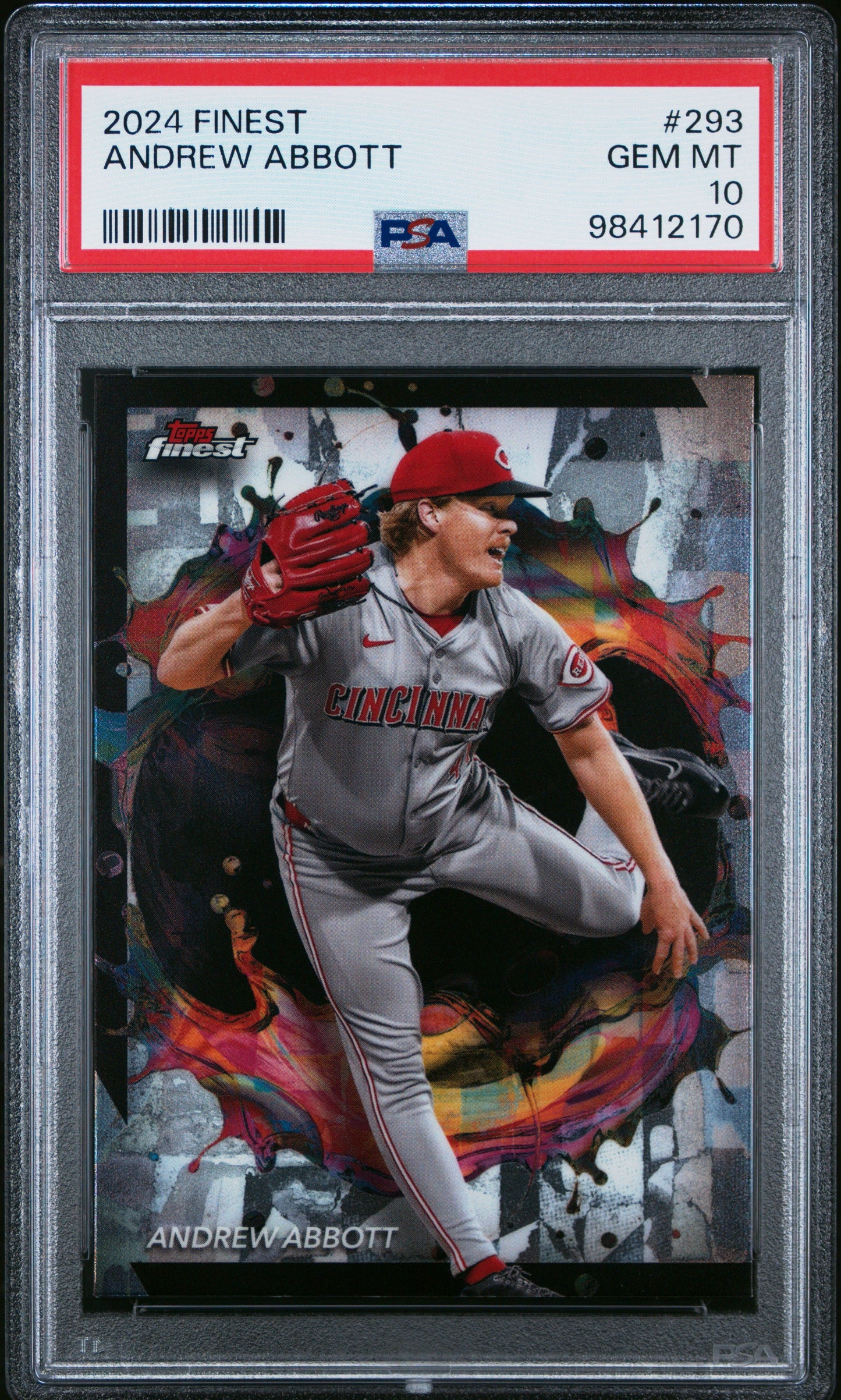 Graded 2024 Topps Finest Andrew Abbott #293 Rookie RC Baseball Card PSA 10 Gem Mint