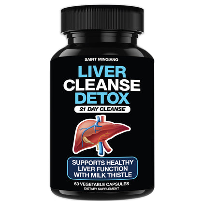 Liver Cleanse Detox & Repair - 21 Day Cleanse - Natural Liver Support Supplement with Milk Thistle