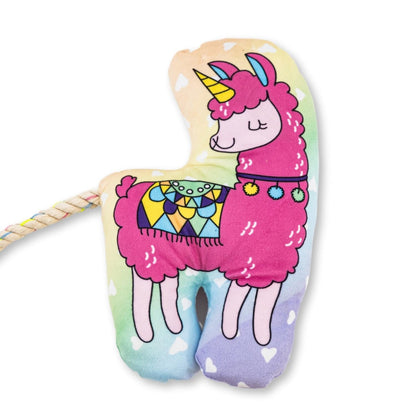 Magical Llama Plush Dog Toy – with Squeaker & Crinkle Paper for Fun Play