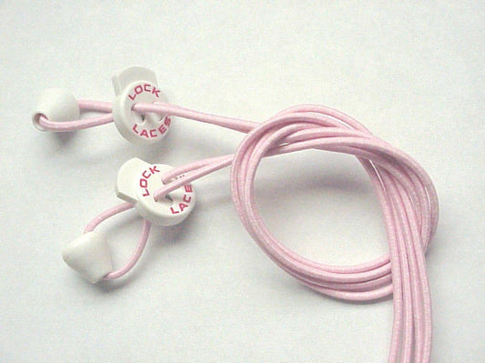 LOCK LACES (Elastic Shoelace and Fastening System) (Pink)