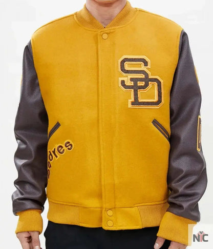 Logo San Diego Padres Full-Zip Varsity Jacket
