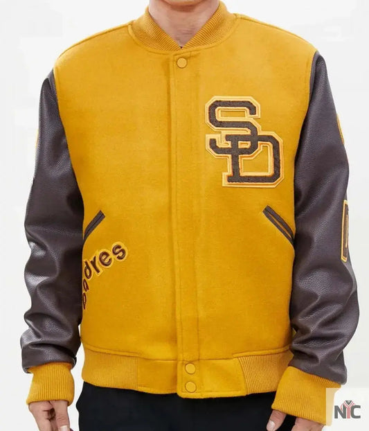 Logo San Diego Padres Full-Zip Varsity Jacket