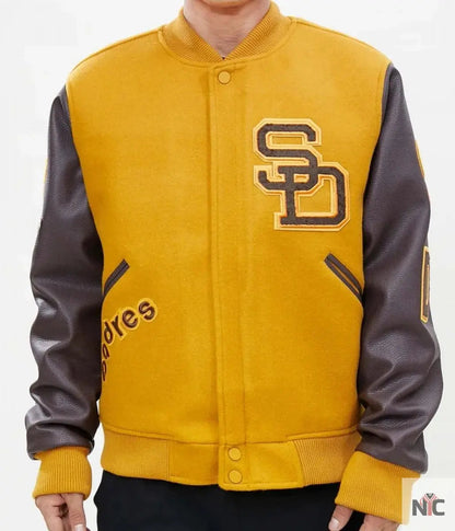 Logo San Diego Padres Full-Zip Varsity Jacket