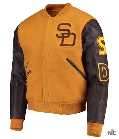 Logo San Diego Padres Full-Zip Varsity Jacket