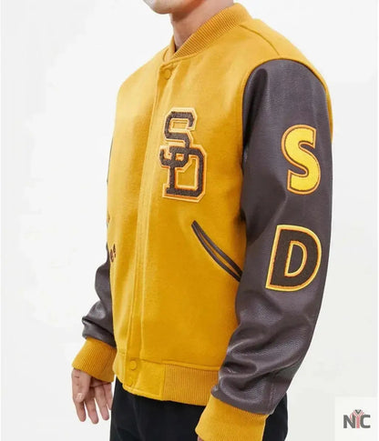 Logo San Diego Padres Full-Zip Varsity Jacket
