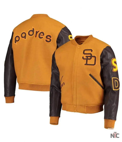 Logo San Diego Padres Full-Zip Varsity Jacket