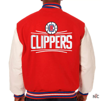 Los Angeles Clippers Wool & Leather Varsity Jacket