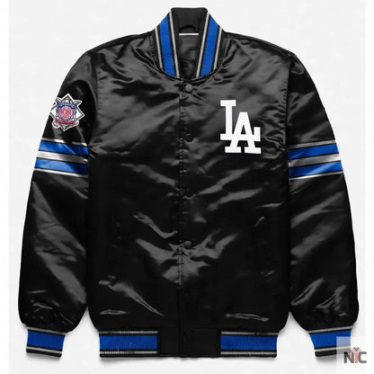 Los Angeles Dodgers Full-Snap Satin Jacket