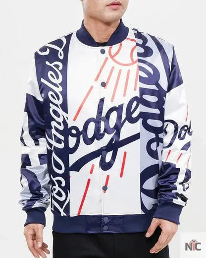 Los Angeles Dodgers Mashup Satin Varsity Jacket