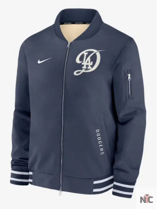 Los Angeles Dodgers Navy City Connect Bomber Jacket