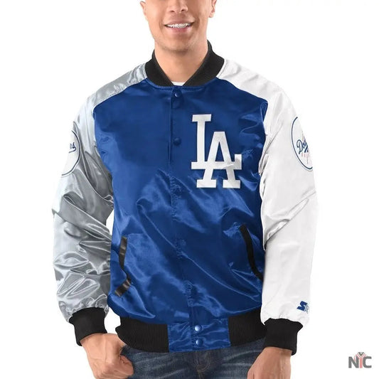 Los Angeles Dodgers Tri-color Satin Varsity Jacket