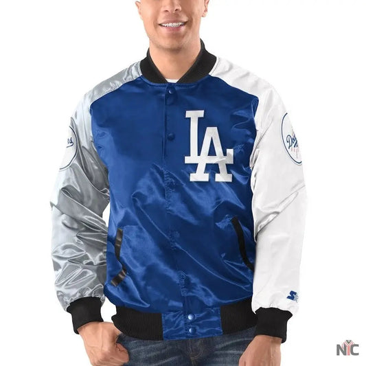 Los Angeles Dodgers Tri-color Satin Varsity Jacket