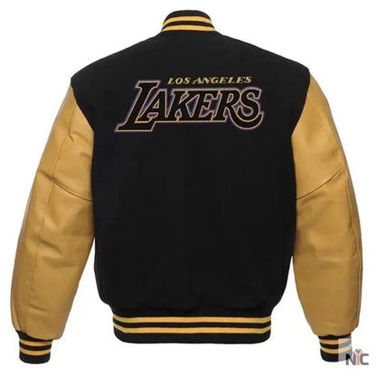 Los Angeles Lakers Black And Gold Varsity Jacket