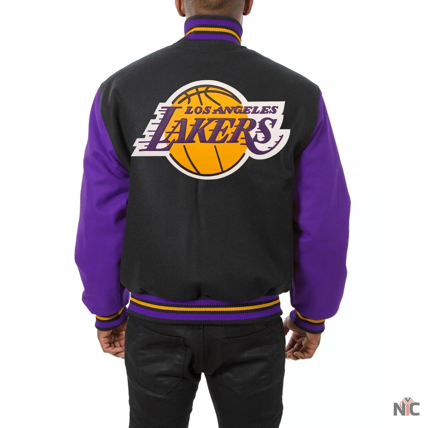 Los Angeles Lakers Black & Purple Wool Varsity Jacket