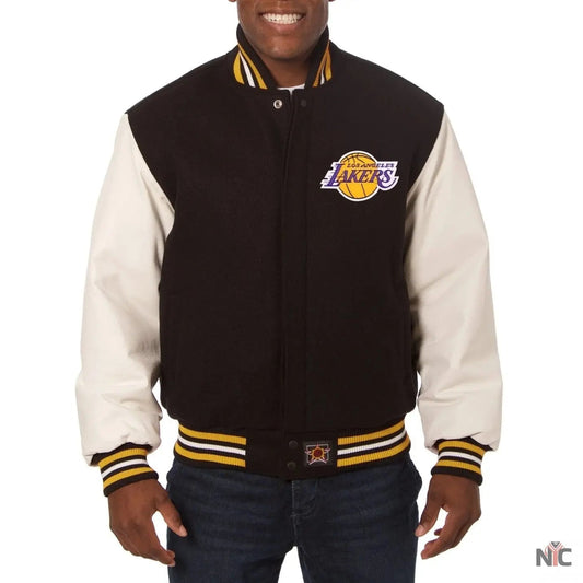 Los Angeles Lakers Domestic Wool And Leather Jacket