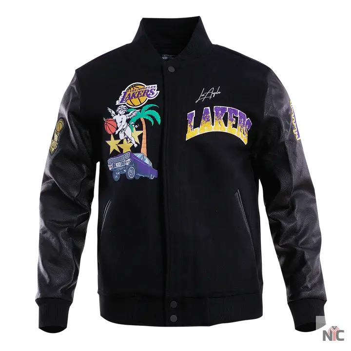 Los Angeles Lakers Gradient Logo Wool Varsity Jacket