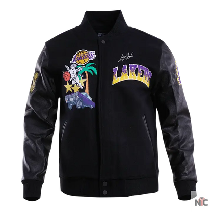Los Angeles Lakers Gradient Logo Wool Varsity Jacket