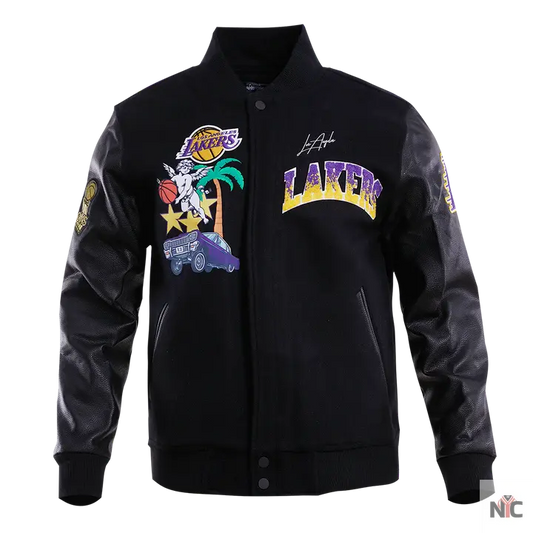 Los Angeles Lakers Gradient Logo Wool Varsity Jacket