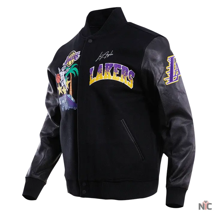 Los Angeles Lakers Gradient Logo Wool Varsity Jacket