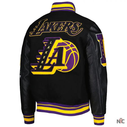 Los Angeles Lakers NBA Finals Champions Black Varsity Jacket