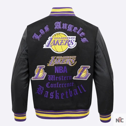 Los Angeles Lakers Old English Varsity Jacket