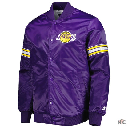 Los Angeles Lakers Pick & Roll Purple Varsity Jacket