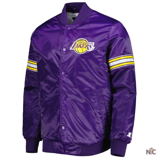 Los Angeles Lakers Pick & Roll Purple Varsity Jacket