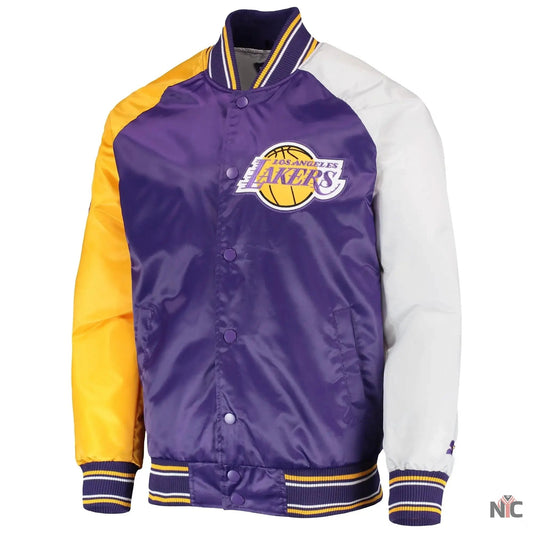 Los Angeles Lakers Reliever Multi Color Varsity Jacket