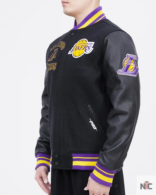 Los Angeles Lakers Retro Classic Rib Wool Varsity Jacket
