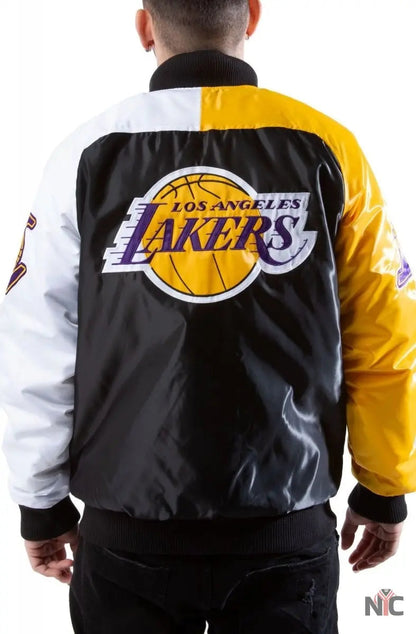 Los Angeles Lakers Tri-Color Varsity Satin Jacket
