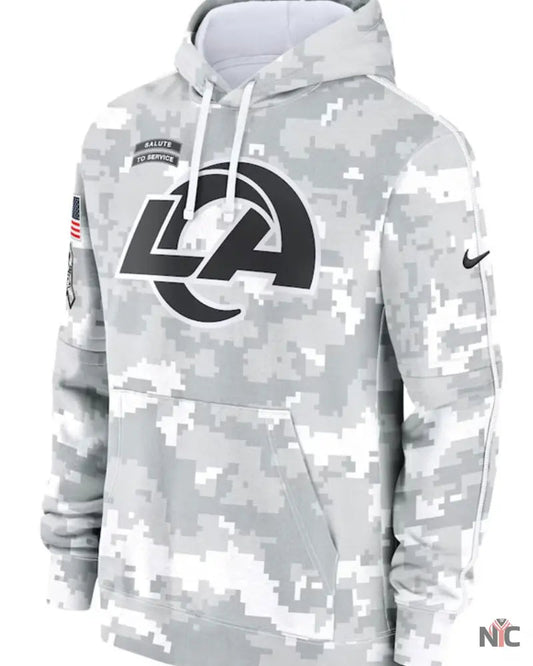 Los Angeles Rams Salute To Service Camo 2024 Hoodie