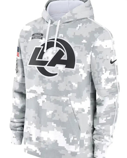 Los Angeles Rams Salute To Service Camo 2024 Hoodie