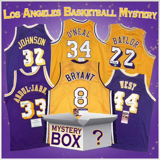 Autographed/Signed Los Angeles Basketball Jersey Mystery Box with PSA JSA or Beckett COA