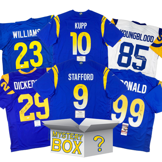 Autographed/Signed Los Angeles Football Jersey Mystery Box with PSA JSA or Beckett COA
