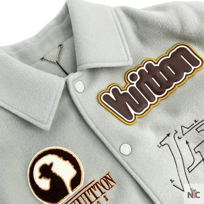 Louis Vuitton Aqua & White Varsity Jacket