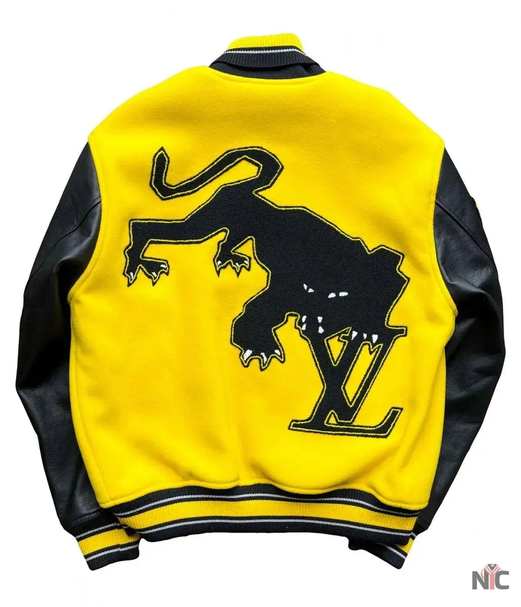 Louis Vuitton Letterman Yellow and Black Varsity Jacket