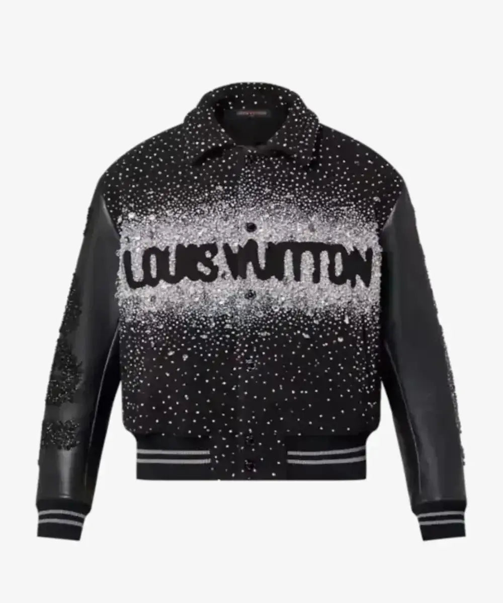 J-hope X Louis Vuitton Black Varsity Jacket