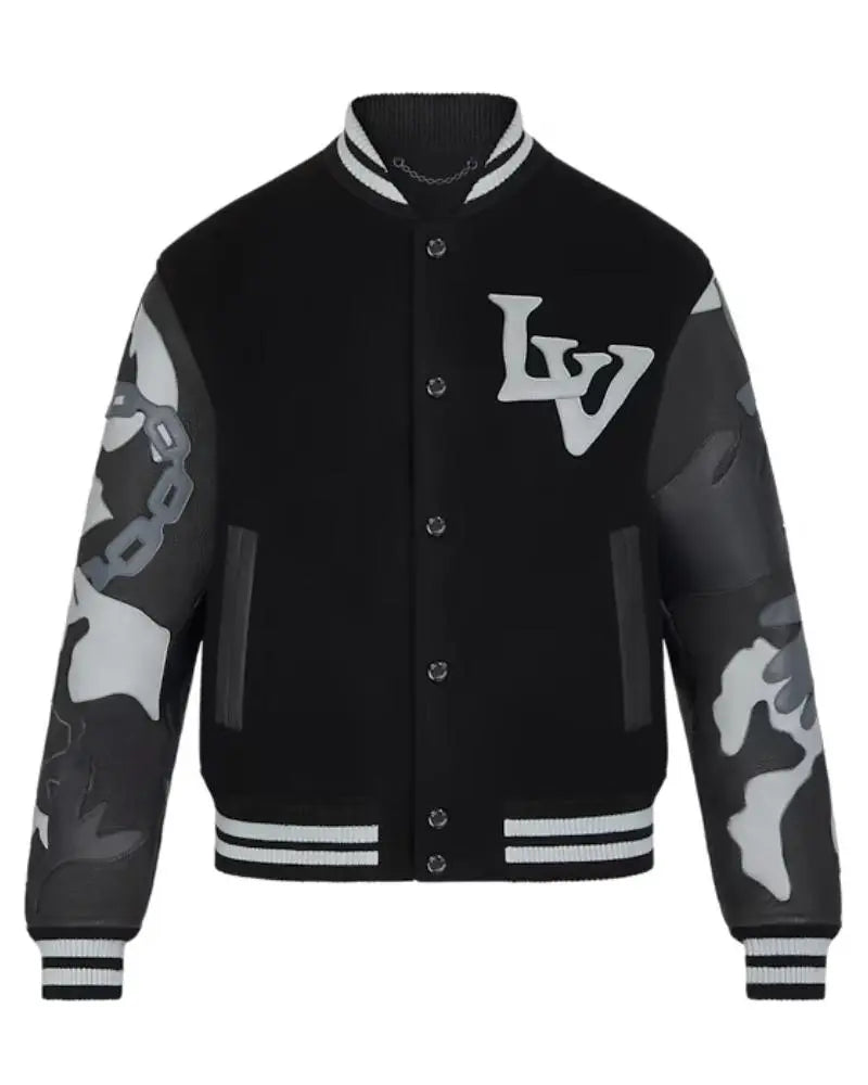 Louis Vuitton Chains Camo Varsity Jacket