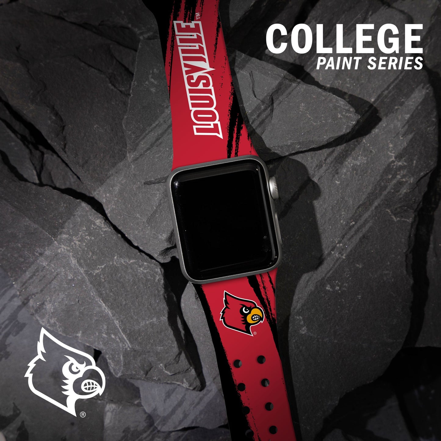 Louisville Cardinals HD Apple Watch Band