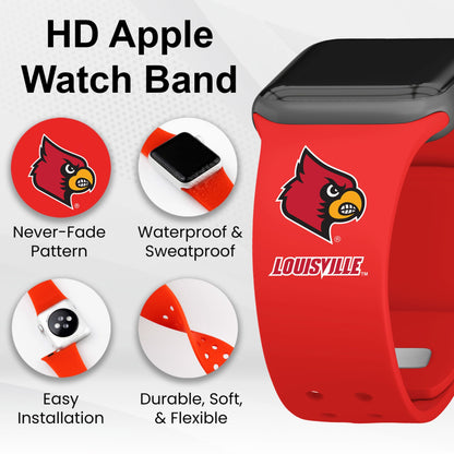 Louisville Cardinals HD Apple Watch Band