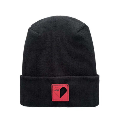 Haakwear Exclusive Love-Inspired H-Stitch Beanie – Limited Edition | Black Hat with Love Heart