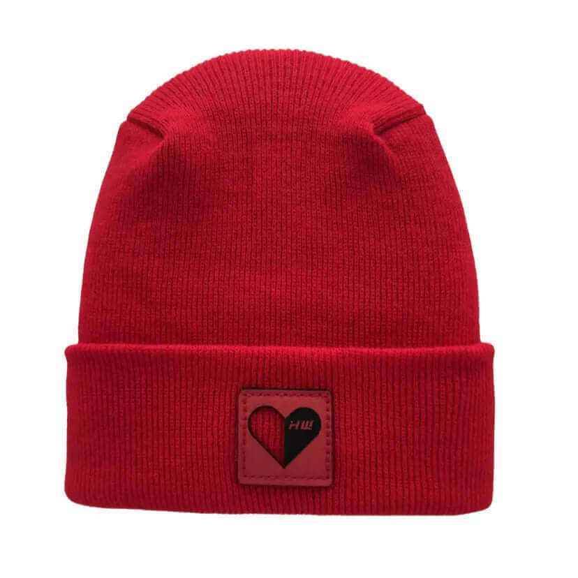 Love-Inspired H-Stitch Beanie – Scarlet Red | Limited Edition