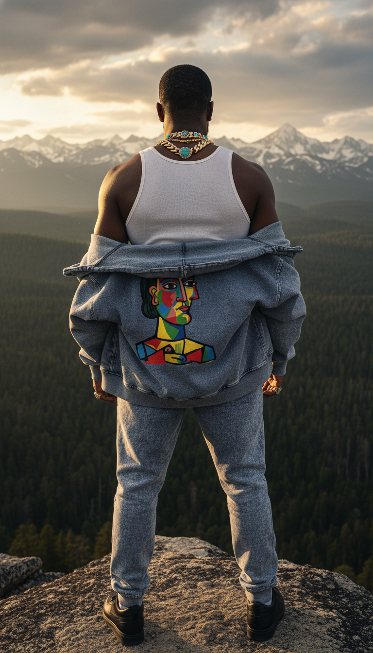 Love Bar Snow Wash Oversized Zip-Up Hoodie