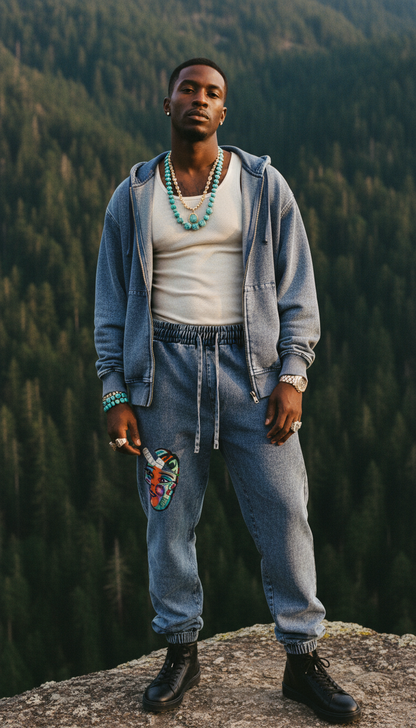 Love Bar Snow Wash Jogged Sweatpants